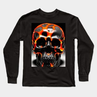 skull with lava Long Sleeve T-Shirt